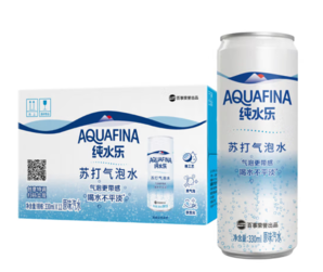 AQUAFINA 百事可乐纯水乐 苏打气泡水（汽水）330ml *12听