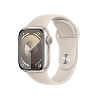 Apple 苹果 Watch Series 9 智能手表 GPS款 41mm 星光色 橡胶表带
