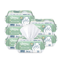 Kleenex 舒洁 湿厕纸羊驼家庭装100抽*6包+赠40片*2包