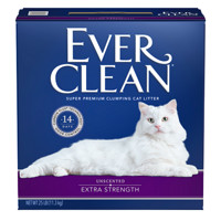 EVER CLEAN 铂钻 EverClean原装进口速凝抗菌低尘膨润土猫砂 （紫标）25磅 /11.3kg