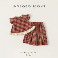 insbobo 女童夏装套装童装女洋气时髦套装儿童夏装2024新款小女孩夏季衣服