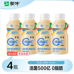MENGNIU 蒙牛 优益C活菌型乳酸菌340mL*4瓶