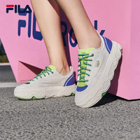 FILA 斐乐 官方女鞋ROCK摩登帆布鞋2024夏时尚休闲鞋运动鞋