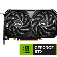 MSI 微星 万图师GeForce RTX 4060 VENTUS 2X BLACK 8G OC显卡 RTX4060万图师