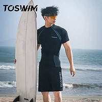 TOSWIM 拓胜 极速黑鲨 男士冲浪泳装套装