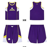 安德玛 儿童篮球速干套装 紫色篮球两件套