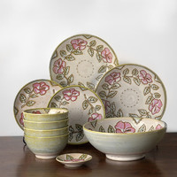 美浓烧 日式陶瓷碗碟套装 10件