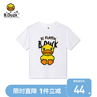 B.Duck 小黄鸭 成人男女夏季炸街短袖T恤 白色 170cm