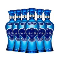 YANGHE 洋河 海之蓝 蓝色经典 旗舰版 52%vol 浓香型白酒 520ml*6瓶