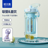 HAERS 哈尔斯 冷萃杯tritan材质 运动水壶 天空蓝 1000mL