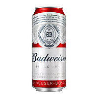 Budweiser 百威 啤酒经典醇正红罐拉格450ml*1听