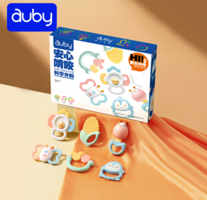 auby 澳贝 婴幼儿童手摇铃满月礼盒