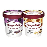 Häagen·Dazs 哈根达斯 法国哈根达斯冰淇淋品脱（葡萄朗姆+夏威夷果仁）