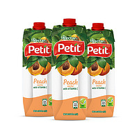 Petit 食品 进口桃汁果汁饮料 1000ml*2瓶