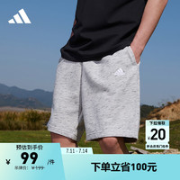 adidas 阿迪达斯 休闲舒适短裤男装阿迪达斯官方轻运动HE1803 中麻灰 XS