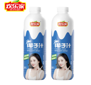 HUANLEJIA 欢乐家 大瓶椰子汁1L*2瓶