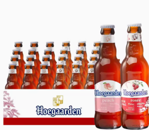 百亿补贴！Hoegaarden 福佳 比利时风味精酿福佳玫瑰红漾漾蜜桃味248ml*24瓶