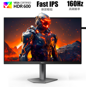 AOC 冠捷 AG276UX 27英寸FastIPS显示器（3840×2560、160Hz、95%DCI-P3、HDR600）