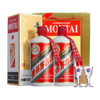 MOUTAI 茅台 贵州飞天茅台酒双瓶酱香型53度500ml*2瓶（年份随机）