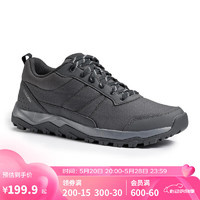 DECATHLON 迪卡侬 徒步鞋轻便旅游鞋登山鞋男黑灰色43-4547436