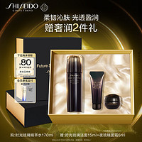 SHISEIDO 资生堂 时光琉璃精粹水170ml（赠洁面15ml+夜琉璃面霜6ml+眼膜体验装+常规礼盒+会员卡片+珀莱雅红宝石面霜1.5g*3试用装）