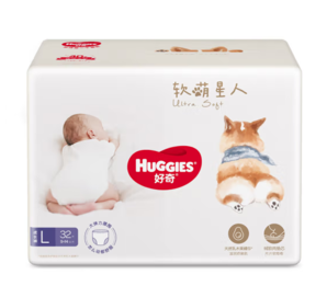 HUGGIES 好奇 软萌星人柯基裤婴儿拉拉裤L32片