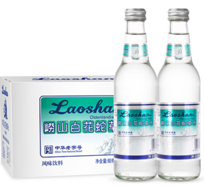 中华老字号！崂山 白花蛇草水 330ml*24瓶