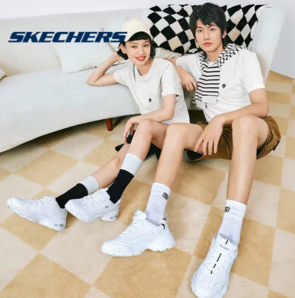 SKECHERS 斯凯奇 小白熊老爹鞋百搭运动鞋