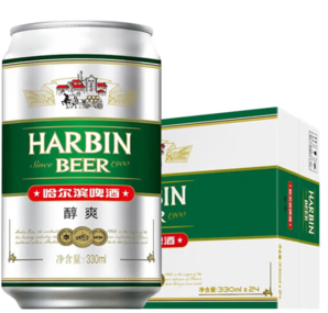 HARBIN  哈尔滨啤酒 经典铝罐 330mL*24罐 整箱装