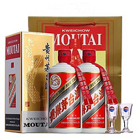 MOUTAI 茅台 贵州茅台酒53度飞天茅台500ml*2瓶送礼袋