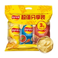 Lay's 乐事 原切薯片超值分享装（原味/红烩/烧烤）70g×3包零食