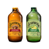 BUNDABERG 宾得宝 澳洲进口青柠姜汁气泡水饮料375ml*2瓶