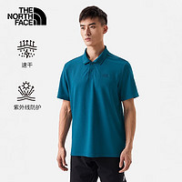THE NORTH FACE 北面 短袖Polo男户外速干短袖T恤7WD2 蓝色/EFS S