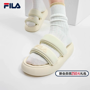 FILA 斐乐官方女鞋运动拖鞋沙滩鞋2024夏季凉拖魔术贴休闲甜甜圈