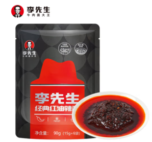 Mr.Lee 李先生 牛肉面经典红油辣酱15g*6袋