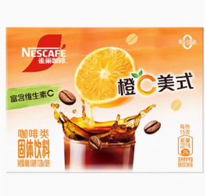 88VIP！Nestlé 雀巢 速溶咖啡特调系列橙C美式咖啡15g*12条 