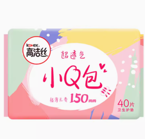 kotex 高洁丝 经典棉柔小Q包护垫150mm*40片