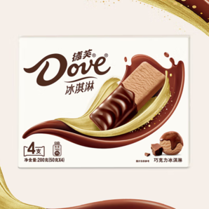 Dove 德芙 冰淇淋 巧克力口味50g*4支