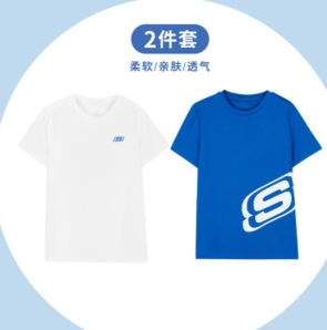 SKECHERS 斯凯奇 儿童针织短袖 2件