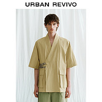 URBAN REVIVO UR2024夏季新款男装工装机能风插扣肌理超宽松夹克UML140030