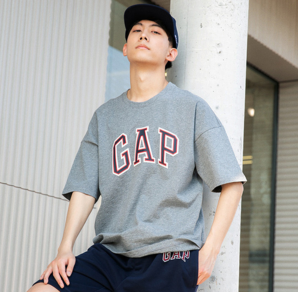 Gap 盖璞 男女装LOGO字母短袖 688537SHIRTING BLUE