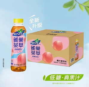 Nestlé 雀巢 茶萃低糖桃子清乌龙茶500ml*15瓶整箱