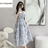 La Chapelle 女士蓝色碎花裙 AG8848216546451266