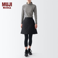 MUJI 無印良品 无印良品 MUJI 女式 弹力 天竺 七分长收腿裤 打底裤 DGB06A4S 黑色