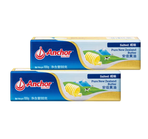 新西兰进口！Anchor 安佳  动物黄油咸味有盐100g*2