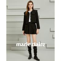 Marie Claire 嘉人 女士时尚气质波点外套+波点半身裙子