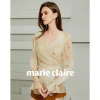 Marie Claire 嘉人 女士薄款国风新中式衬衫