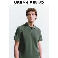 URBAN REVIVO UR2024夏季新款男装都市简约通勤polo纽扣马球衫