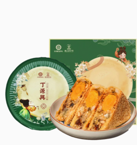 yx 丁源兴 温州特产蛋黄鲜肉大月饼 400g