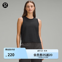 lululemon 丨Classic-Fit 女士棉混纺背心速干芯吸 LW1DGZS 黑色 6